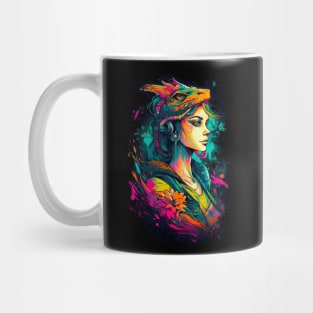 The Girl with the Dragon Headphones Mug